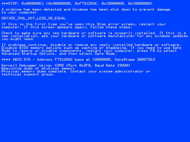 laptop Blue Screen Error
